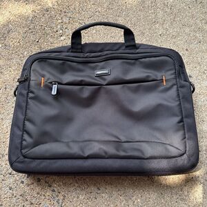 15.6" Laptop Computer Tablet Shoulder Bag Carrying Case Black W/strap Office